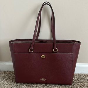 Coach Leather Folio Tote